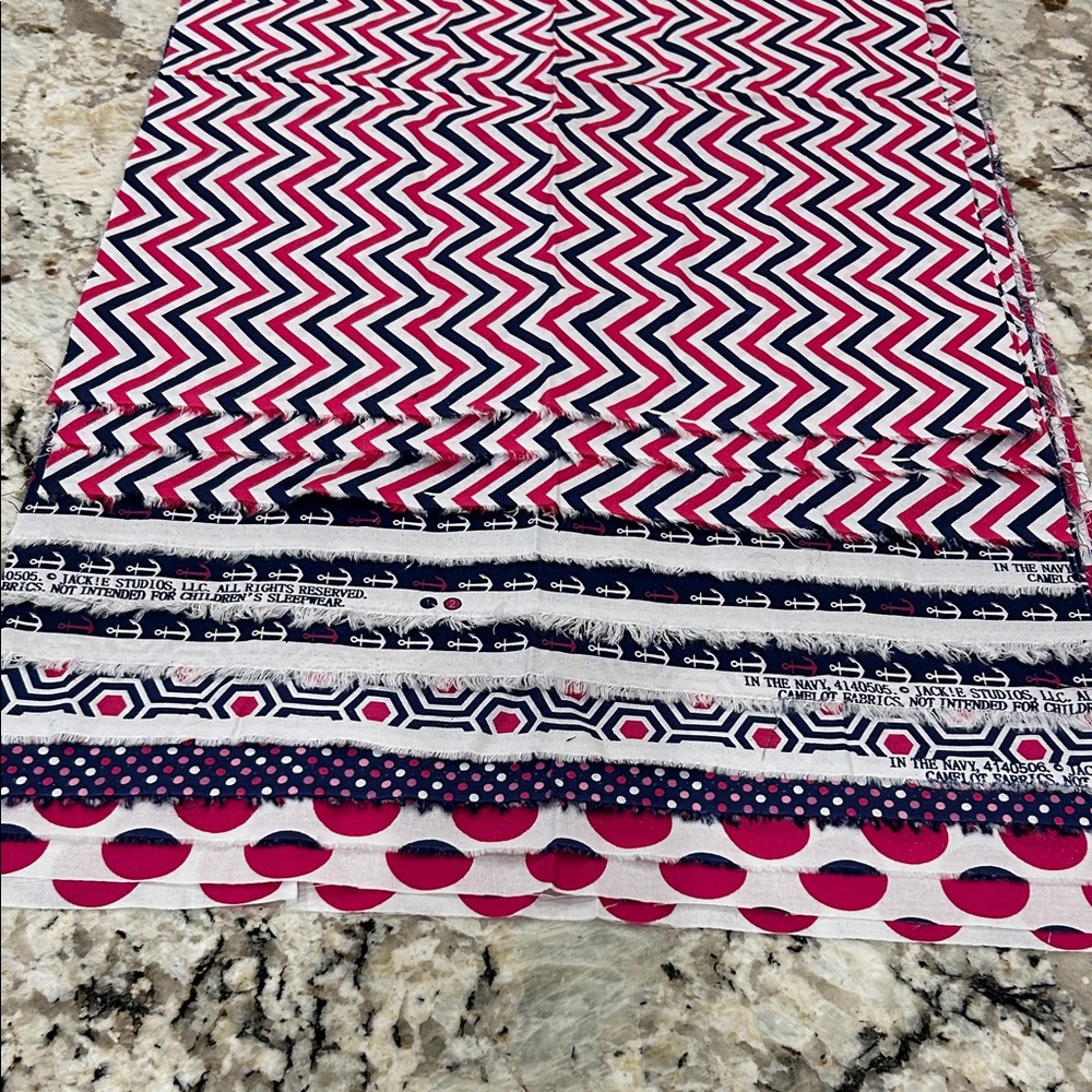 Fabric Fat Quarters, each piece is 22” x 18”